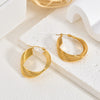 Hoop Earrings for Women, Gold-Tone Stainless Steel Designs with Layered and Geometric Profiles - Gold erc-42 / 18k gold