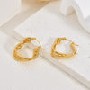 Hoop Earrings for Women, Gold-Tone Stainless Steel Designs with Layered and Geometric Profiles - Gold erc-45 / 18k gold