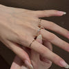 Slim Stacking Ring, Gold-Tone Copper with Plain, Clear Accent or Layered Design, Adjustable Open Band