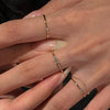 Slim Stacking Ring, Gold-Tone Copper with Plain, Clear Accent or Layered Design, Adjustable Open Band