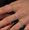 Slim Stacking Ring, Gold-Tone Copper with Plain, Clear Accent or Layered Design, Adjustable Open Band