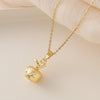 Stainless Steel Pendant Necklaces for Women, Ballet, Star, Apple, Teardrop and Cross Design Options - 4 apples