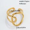 Curved Openwork Ring, Stainless Steel with Adjustable Opening, Gold-Tone or Silver-Tone