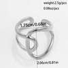 Curved Openwork Ring, Stainless Steel with Adjustable Opening, Gold-Tone or Silver-Tone