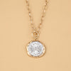 Flower Pendant Necklace for Women, Zinc Alloy Floral Design with Mixed-Link Chain, Two Style Options - Product view 4