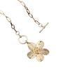 Flower Pendant Necklace for Women, Zinc Alloy Floral Design with Mixed-Link Chain, Two Style Options - Product view 5