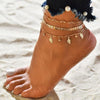 Layered Anklets for Women, Alloy Chains with Star and Sparkling Charm Details, Six Design Options - 1