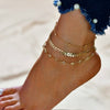 Layered Anklets for Women, Alloy Chains with Star and Sparkling Charm Details, Six Design Options - 6