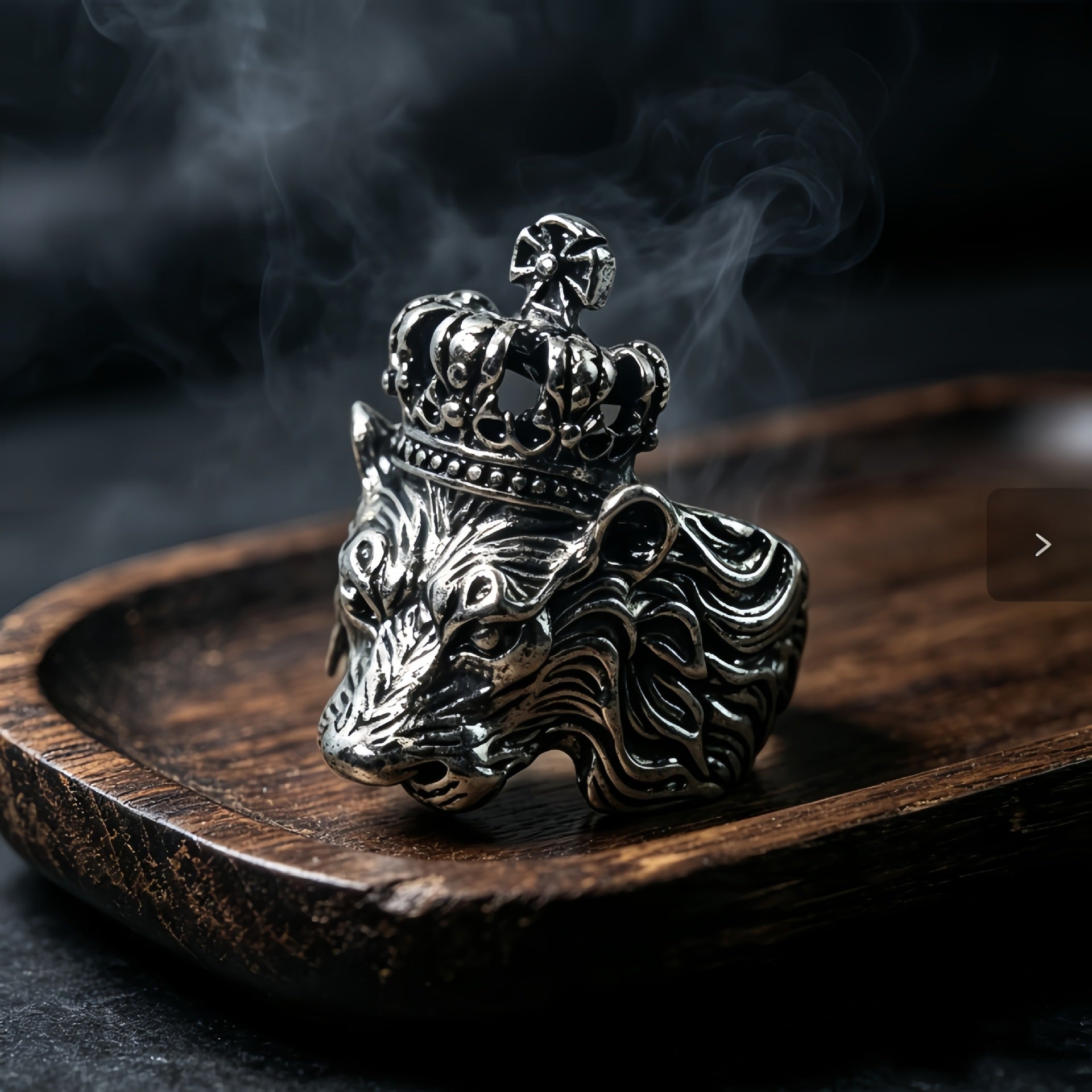 Statement Ring for Men, Assorted Silver-Tone Dragon, Skull, Animal and Colored Accent Designs