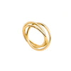 Triple Interlocking Band Ring, Stainless Steel, Three Finish Options, Sizes 6-12