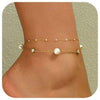 Clover Anklets for Women, Copper Chains with Sparkling Four-Leaf Motif, Assorted Design Options - Style seven