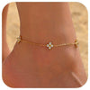 Clover Anklets for Women, Copper Chains with Sparkling Four-Leaf Motif, Assorted Design Options - Style one