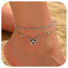 Clover Anklets for Women, Copper Chains with Sparkling Four-Leaf Motif, Assorted Design Options - Style four