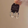 Round Hoop Earrings for Women, Smooth Copper Ear Jewelry in Gold or Silver Tone, One Pair - Product view 2