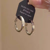Round Hoop Earrings for Women, Smooth Copper Ear Jewelry in Gold or Silver Tone, One Pair - Product view 3
