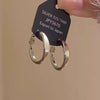 Round Hoop Earrings for Women, Smooth Copper Ear Jewelry in Gold or Silver Tone, One Pair - E-064 pair of silver hoop earrings