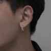 Pixiu Earring, Openwork Copper Mythical Animal Design, Single Piece in Silver-Tone or Black Finish - Product view 3