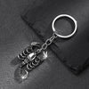 Scorpion Keychain, Alloy with Clear Accents, Antique Gold or Silver-Tone, 9.6cm Long