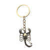 Scorpion Keychain, Alloy with Clear Accents, Antique Gold or Silver-Tone, 9.6cm Long
