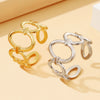 Stainless Steel Geometric Open Ring, Gold or Steel Tone - Product view 2
