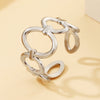Stainless Steel Geometric Open Ring, Gold or Steel Tone - Product view 3