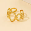 Stainless Steel Geometric Open Ring, Gold or Steel Tone - Gold ring j03084