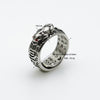 Pixiu Ring, Alloy with Sculpted Mythical Beast and Open Band, Silver-Tone or Antiqued Finishes