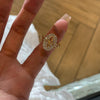 Clear Accent Ring, Gold-Tone Copper with Adjustable Opening, 3 Decorative Designs