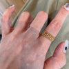 Clear Accent Ring, Gold-Tone Copper with Adjustable Opening, 3 Decorative Designs