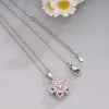 Rotating Flower Pendant Necklace for Women, Copper Bauhinia Design with Sparkling Zircon Accents - Product view 4