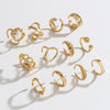 Adjustable Geometric Ring Sets for Women, Zinc Alloy Bands in Gold or Silver Tone, 11-Piece or 12-Piece Options - Product view 3