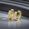 Sparkling Hoop Earrings for Women, Multi-Row Round Design in Gold-Tone or Silver-Tone Finish - Product view 2