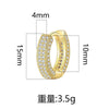 Sparkling Hoop Earrings for Women, Multi-Row Round Design in Gold-Tone or Silver-Tone Finish - Product view 5