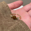Brown Accent Open Rings, Gold-Tone Alloy, Sunflower, Star and Teardrop Designs