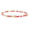Colorful Beaded Bracelets for Women, Handwoven Design with Copper Alloy Details and Mixed-Color Options - Fb - b25080801g