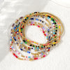 Colorful Beaded Bracelets for Women, Handwoven Design with Copper Alloy Details and Mixed-Color Options - Product view 2