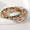 Colorful Beaded Bracelets for Women, Handwoven Design with Copper Alloy Details and Mixed-Color Options - Product view 3