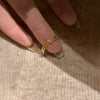Knot Ring, Gold-Tone Copper with Clear Leaf-Shaped Accents, Adjustable Open Band