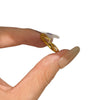 Knot Ring, Gold-Tone Copper with Clear Leaf-Shaped Accents, Adjustable Open Band