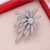 Firework Brooch Pin for Women, Alloy Burst Design with Rhinestone or Pearl-Style Accents, Gold or Silver Tone - Product view 4