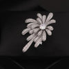 Firework Brooch Pin for Women, Alloy Burst Design with Rhinestone or Pearl-Style Accents, Gold or Silver Tone - Fireworks rhinestone silver brooch