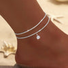 Sparkling Chain Anklet for Women, Alloy Design with Single-Strand or 2-Piece Options - Product view 4