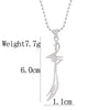 Sword Pendant Necklaces, Stainless Steel Miniature Scimitar and Double-Sword Jewelry Design Options - N00747