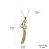 Sword Pendant Necklaces, Stainless Steel Miniature Scimitar and Double-Sword Jewelry Design Options - N01098-02