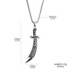 Sword Pendant Necklaces, Stainless Steel Miniature Scimitar and Double-Sword Jewelry Design Options - N01098-04