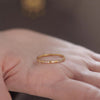 Slim Accent Band Ring, Gold-Tone Stainless Steel, 1314 Design, Sizes 5-10