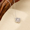 Four-Leaf Clover Pendant, Alloy Design in Gold, Silver or Rose Gold Tone, Necklace and Pendant-Only Options - Xl109 white