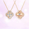 Four-Leaf Clover Pendant, Alloy Design in Gold, Silver or Rose Gold Tone, Necklace and Pendant-Only Options - Product view 3