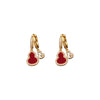 Gourd Earrings for Women, Copper Designs with Zircon Accents, Stud and Drop Earring Options - Product view 5