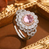 Zircon Ring for Women, Copper Geometric Band with Sparkling Accents, Sizes 6-10 - Product view 3